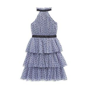 **Lipsy** Dotted & Tiered Halter Dress Size 6